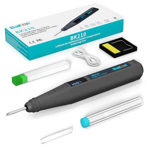 BK210 Soldering Iron Kit, 3200mAh Wireless Electric Soldering Iron Pen with Precision Soldering Tip (C210), LED Digital Display,Auto-Hibernation, for Precision Repair of Electronic Products (BK210)