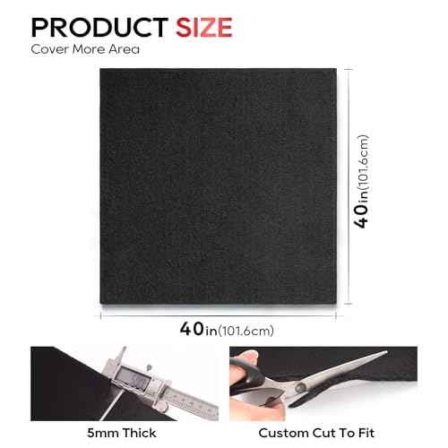 TOPDC Welding Blanket 40x40 Inch, High Temp Resistant Carbon Felt Pad, 5mm Thick Heat Shield Fabric Withstands 2200¢µ, UL94&MSDS Certified, Flexible&Cuttable for Welding Soldering Grill Firepit