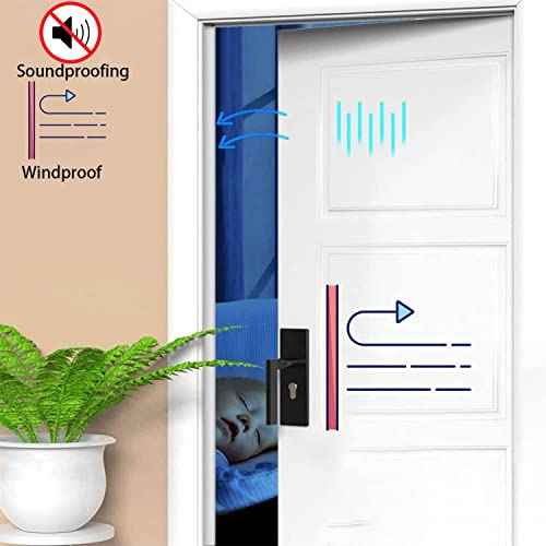 Black Rubber Weather Stripping Door Seal Strip, D Shape Door Rubber Weather Seal Strip, SelfAdhesive Door Weatherstripping Soundproofing Door Sealing Strip for Windows (23 feet, Black)