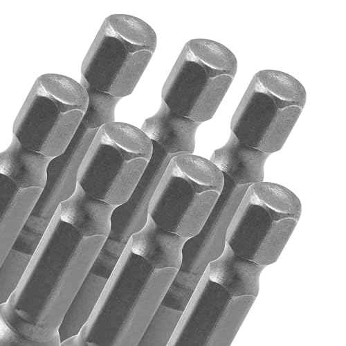 10 Pcs 5/16 Inch/ 8mm Hex Nut Driver Magnetic Extension Socket Drill Bit Holder, Quick-Change Power Nut Driver Bit Set Hex Shank Drill Bit Holder for Electric Drill
