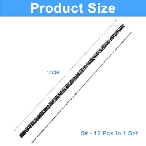 Murtenze 12PCS Spiral Scroll Saw Blades, Plain End Saw Blades Assortment for Wood Metal Cutting Sawing Carve (#5 Fast Wood Cutting)