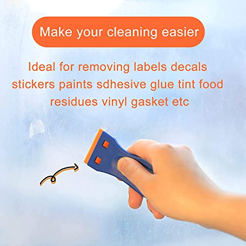Plastic Razor Blade Scraper Set with 100 Blades for Sticker & Paint Removal