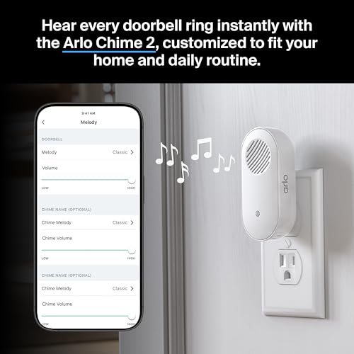 Arlo Video Doorbell 2K (2nd Gen) Wireless/Wired with Chime - 1 Camera, Smart Security