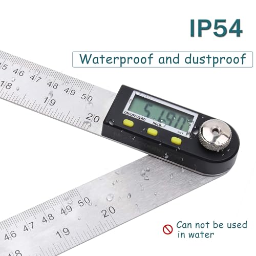 Digital Protractor 20in Stainless Steel Ruler - Angle Finder for Woodworking