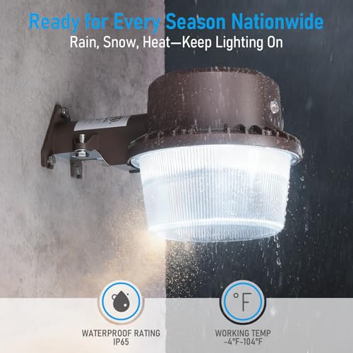 Torchstar Daylight Dusk to Dawn LED Barn Light 5000K Bronze Outdoor Lighting