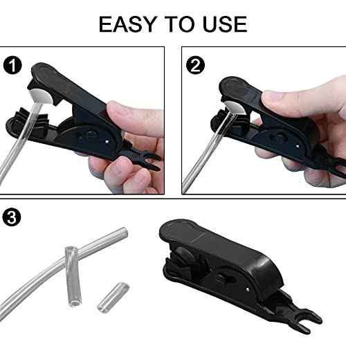 6Pcs PTFE Tube Cutter, PE Hose Pipe Cutter Plastic Tubing Cutting Tool for Nylon PU PVC Tube Cut Up to 3/4 Inch OD Tube (Black)