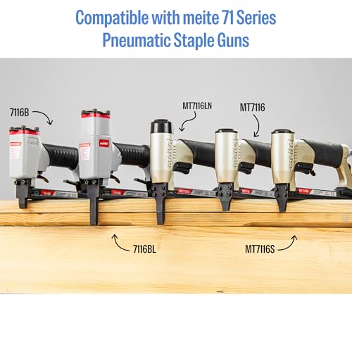 Meite 71/10 22 Gauge Marine Stainless Steel Upholstery Staples - 1 Pack, 3/8-Inch Crown & Length, 10,000 Counts