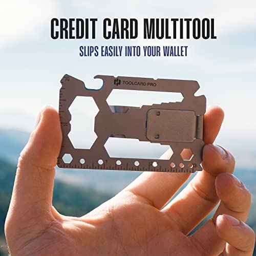 Multitool Card - Credit Card Multitool - Wallet Size Slim, Minimalist, Stainless Steel - Multipurpose Survival Card With Can Opener, Screwdrivers, Wrench, Ruler, Money clip by Hayvenhurst