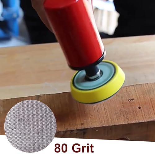 SPEEDWOX 3-Inch 80 Grit Mesh Abrasive Dust Free Sanding Discs, Virtually Dust-Free, Box of 25 Discs, Sanding Discs Hook and Loop for Metal, Wood, Composites, Stock Removal, and Fine Finishing