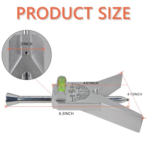 Upgraded Pipe Center Finder Measure 0.5"& up with 4" Y-Type Diameter