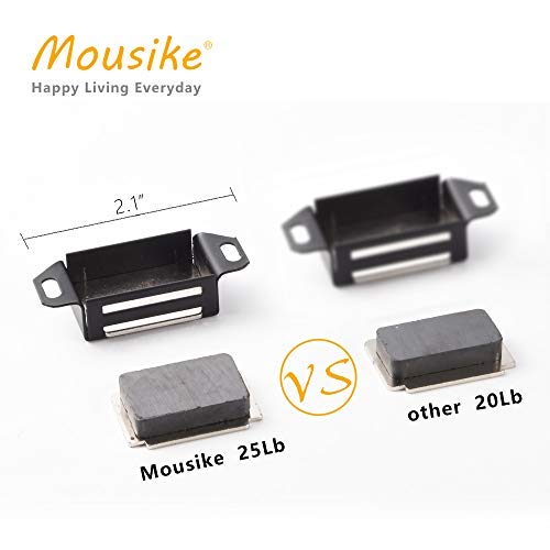 Mousike 4 Pack Black Magnetic Cabinet Catch 30lb Strong Door Latch