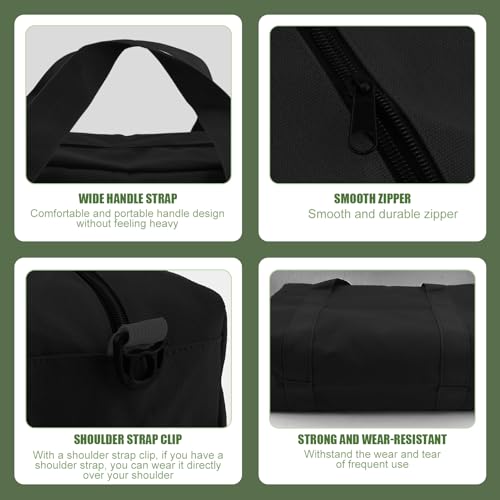 Baizoy Black 12-Inch Wide Mouth Tool Organizer Bag for Small Tools