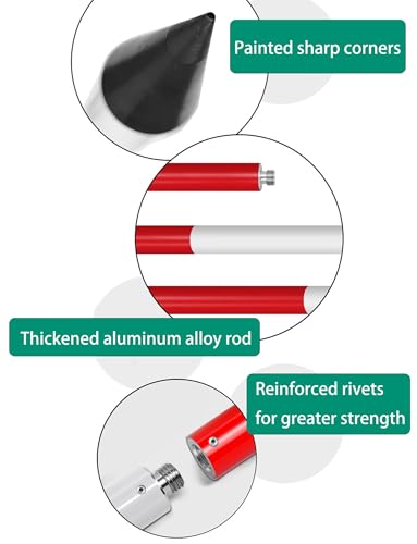 Aluminium Survey Pole 300cm/118.1in – Detachable Centering Rod for Construction & Engineering