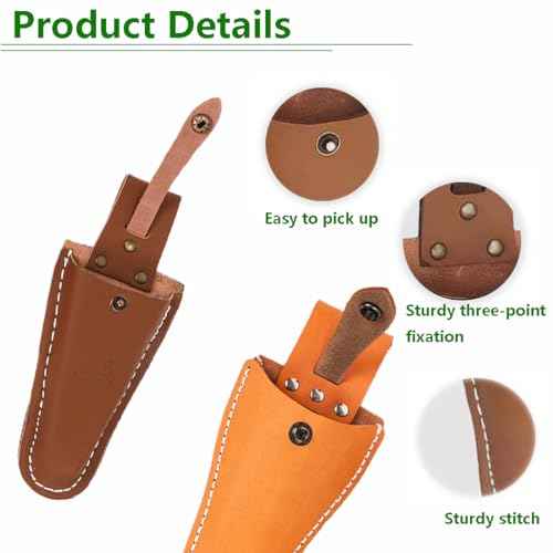 2pcs Pruner Holster,Pliers Holster with Snap Gardening Case Pouch Bag,Gardening Scissors Tool Holder for Garden Shears, Tool Pliers, Pruning Knife Belt Cover
