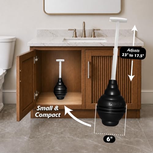 Korky BeehiveMAX Heavy Duty Toilet Plunger with Adjustable Telescoping Handle
