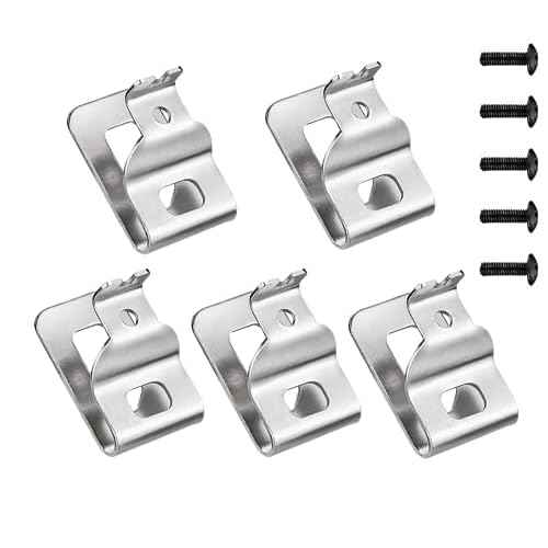 5 pcs N268241 N086039 Belt Clips for Dewalt 304 Stainless Steel Drill Tool Clips Hook Kit with Screws for Dewalt N268241 fit for 20V Power Tools DCD980 DCD985 DCD980L2 DCD985L2