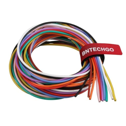 BNTECHGO 18 AWG Silicone Wire Kit 10 Colors, 5ft Each, Tinned Copper, Flexible Electrical Wire
