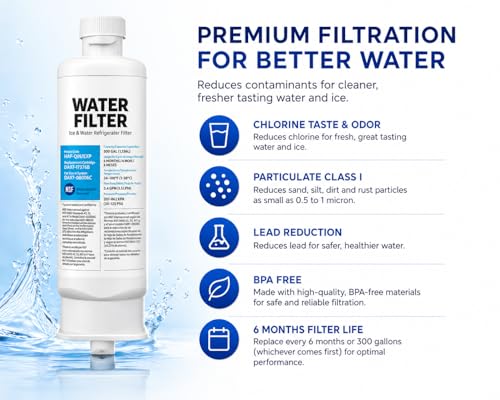 2 Pack Water Filter Replacement for Samsung DA97-17376B, RF28R7201SR & More - Faucet Mount