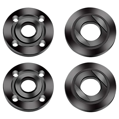 4PCS (2 Sets) 5/8-11 Grinder Nuts Grinder Flange Replacement Parts Compatible with Milwaukee Makita Dewalt Metabo Grinder Parts