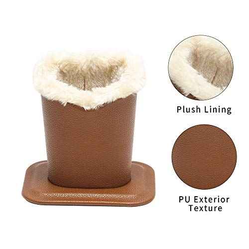 Eyeglass Holders, PU Leather Eyeglass Holder Stands with Soft Plush Lining, Black, Brown - 2 Packs