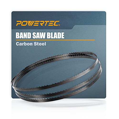 POWERTEC 56-1/8 Inch Bandsaw Blades, 3/8" x 6 TPI Band Saw Blades for Delta 28-180, 28-185, Pro-Tech and Ohio forge 3-Wheel 10" Band Saw for Woodworking, 1 pack (13161)