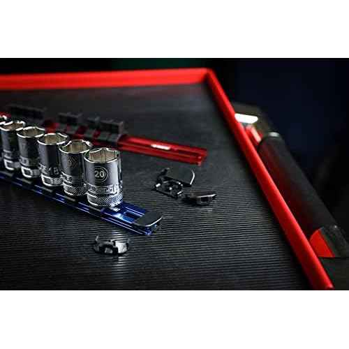 ARES 60060-12-Piece Locking Socket Rail End Cap Set - Replacement Locking ABS Plastic End Caps for Use with ARES Aluminum Socket Rails