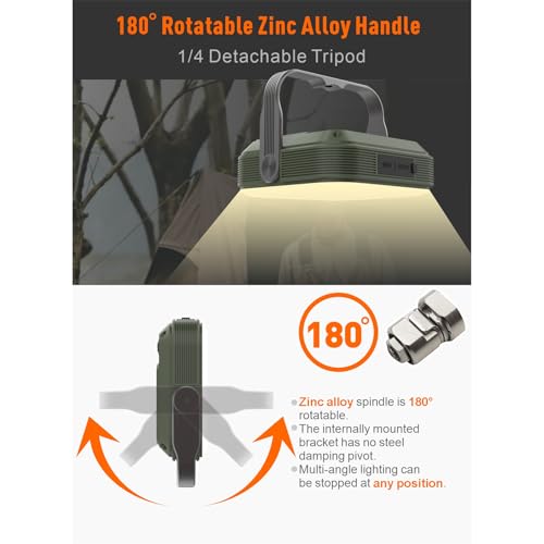 20000mAh Rechargeable LED Camping Lantern - 1600LM, QC3.0 22.5W, 4 - Color Switch, IPX5 Waterproof - Perfect for Camping, Hiking & Emergency Situations(Green)