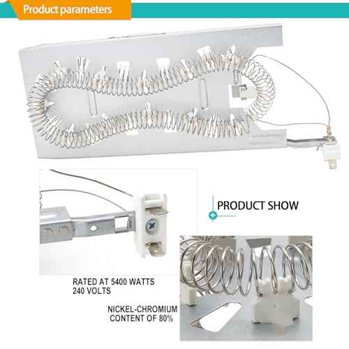 Dryer Heating Element Kit Fit for Maytag MED6630HW1 MED6230HW1 MED6230HW2 MED6230HW3 MED6230HW0 MED6630HC0 MED6630HW0 MED6630HC1 MED6630HC2 MED6230HC0 MED6230RHW0 MED6230RHW1