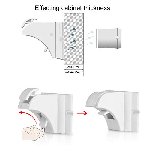 Vmaisi Magnetic Baby & Child Safety Cabinet Locks - Standard 4 Pack