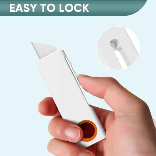 STEELITE 5pcs Mini Box Cutter, Retractable Letter Opener, Easy Cut for Package, Envelope, Box, Paper, Rope, Perfect for Daily, Office, Christmas Gift