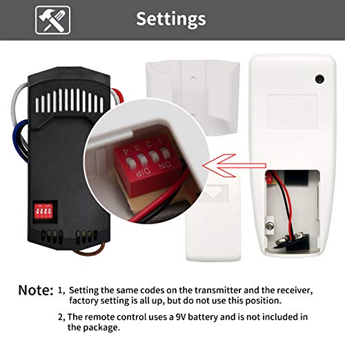 CENMING FAN28R Universal Ceiling Fan Remote Control Kit for Harbor Breeze Hampton Bay Hunter