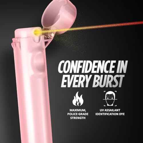 Guard Dog Security Packin' Heat, World¡¯s Smallest Pepper Spray Self Defense for Women, Police Strength with Keychain Snap Clip, Compact Design, Long Range, UV Dye, Push-Button Safety Cap