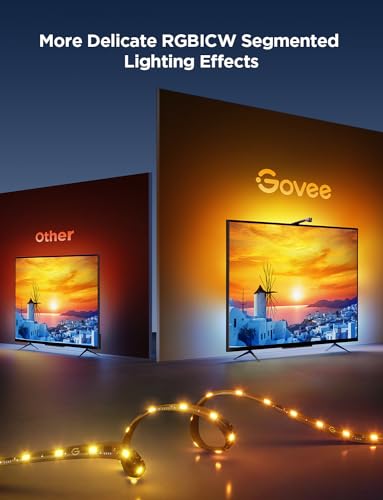 Govee 11.8ft TV Backlight LED Strip for 55-65 Inch Screens, Sync with Content