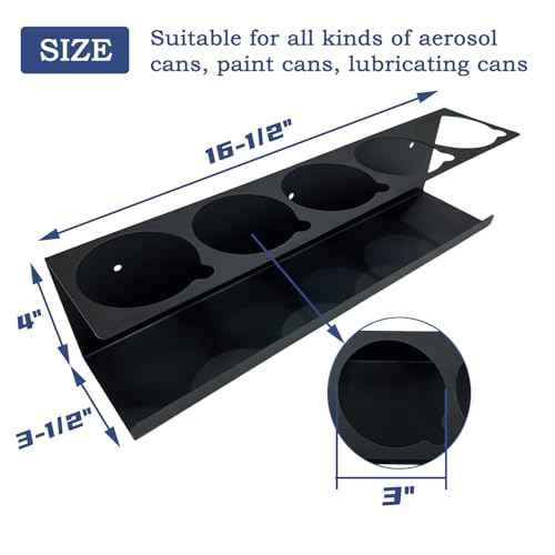 Spray Can Holder Organizer Aerosol Can Rack Wall Mount Spray Paint Storage Fit For Garage And Workspace (Pack of 2)