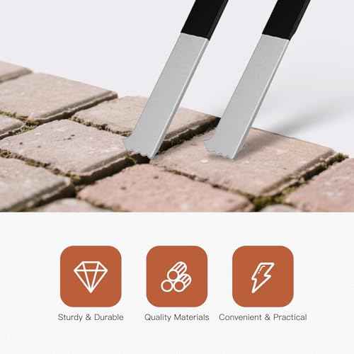 2-Pack Paver Removal Tool Set - Heavy-Duty Paver Puller Tool with Micro-Tooth Design & Dual Gripper Slots, 4mm Thick Steel Construction for Effortless Patio, Lawn, and Garden Paver Brick Removal