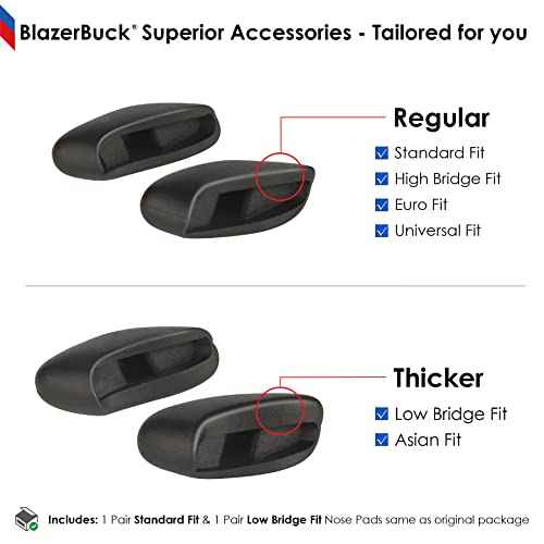 BLAZERBUCK Replacement Nose Pads Nose Piece for Oakley Flak 2.0/Flak 2.0 XL/Flak 2.0 Asian Fit/Flak XS/Flak XXS Sunglasses