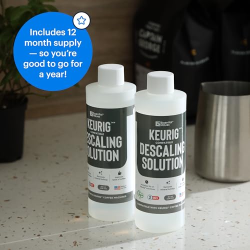 Essential Values Keurig Descaling Solution 8oz 2-Pack for Coffee & Espresso Machines