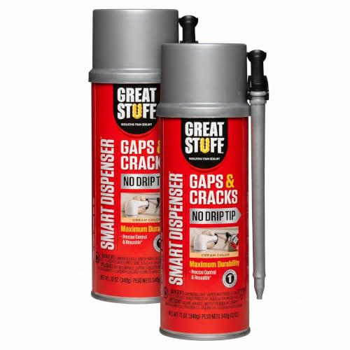 Great Stuff 99108824 Smart Dispenser Gaps & Cracks Cream 12oz Pack of 2