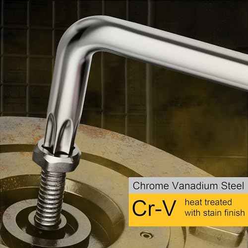 Long Arm Torx Star Allen Wrench Set, Star Key Set T10-T50, Hex Key Set Chrome Vanadium Steel(Cr-V), Tamperproof TORX L- Key Set (9-Piece)
