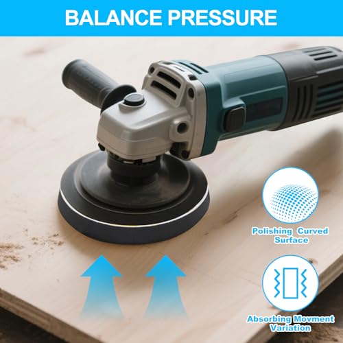 5 Packs 5 Inch Foam Sanding Pads, Flexibility & Durability, Premium 8 Holes Sponge Cushion Buffer Backing Pad, Less Clogging, Hook and Loop Soft Density Interface Pads, Strong Adhesion