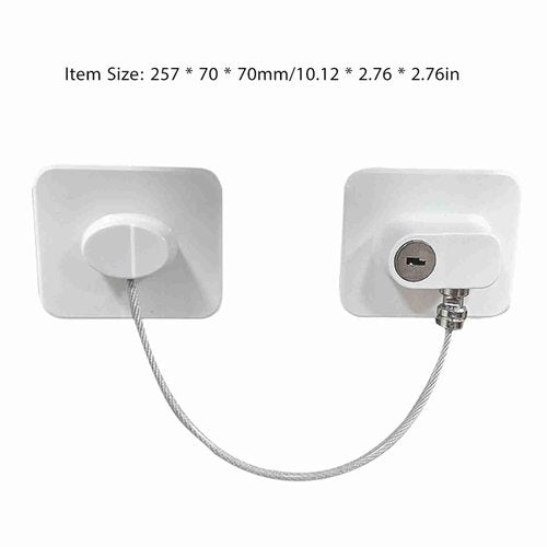 Child Safety Locks Baby Proof Refrigerator Lock Strong Adhesive Guard Lock with Keys for Fridge, Cabinets, Drawers