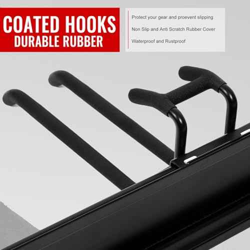 Wall Mount Tool Storage Rack, Garage Organization, Heavy Duty Garage Storage Tool Organizer, Garden Tool Wall Hooks and Hangers, Hold Up to 350lbs Black