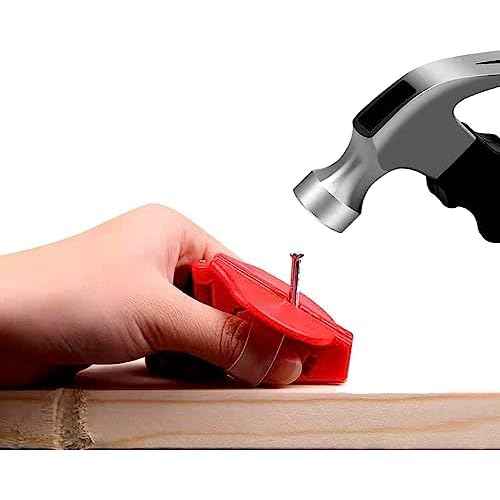 Nail Holder for Hammering, Plastic Pliers,Finger Protective Nail Guide,Home Tool Auxiliary Pliers,Gadget More Safety for Hammering Screws and Nails Secure Nails Anti-smashing finger Joint Pliers Tool