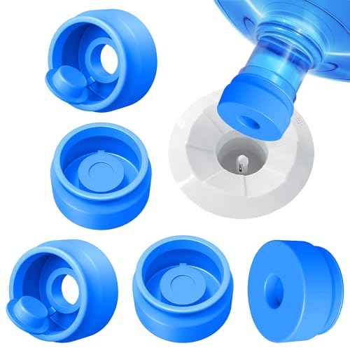 3 and 5 Gallon Water Jug Cap, Silicone Reusable Replacement Cap, Non Spill Bottle Caps for 55mm Bottle Water Dispenser Caps - Pack of 3