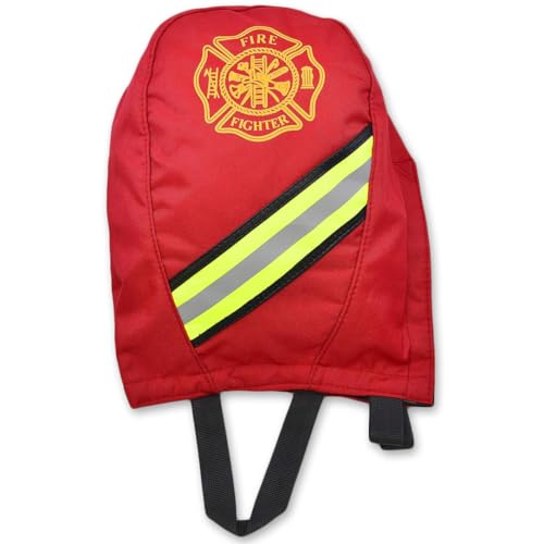 Lightning X Fireman's Fleece Lined SCBA Air Pak Respirator Firefighter Mask Face Piece Bag for First Responder - Red