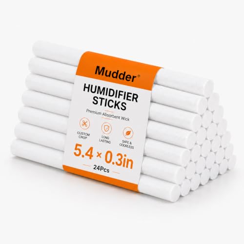 Mudder 24 Pcs Humidifier Filter Sticks 5.35'' Replacement Wicks