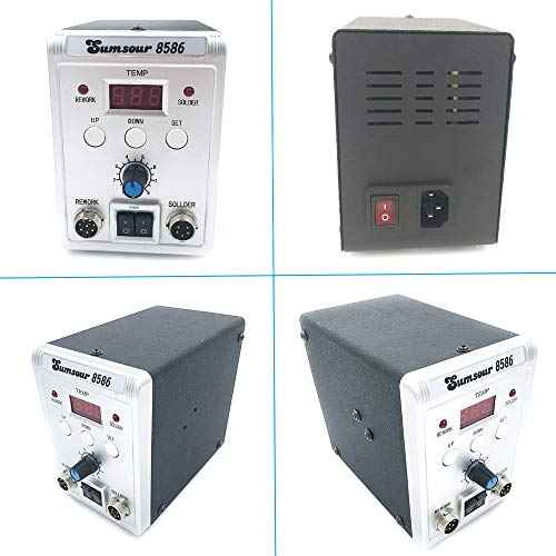 8586 700W 2 in 1 SMD Rework Soldering Station LED Digital Display Hot Air Gun Solder Iron 110V US Plug ESD Welding Repair Tools