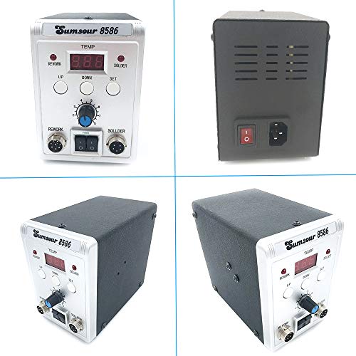 8586 700W 2 in 1 SMD Rework Soldering Station LED Digital Display Hot Air Gun Solder Iron 110V US Plug ESD Welding Repair Tools