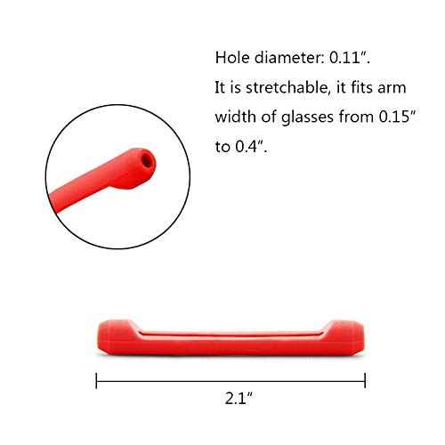 Eyewear Retainer Eyeglass Temple Tip for Kids and Adults Silicone Anti Slip Holder for Glasses Piece Ear Hook - 12 Pairs