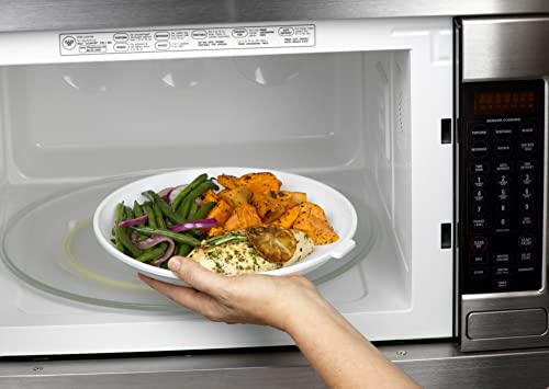 GoodCook Small Microwave Plates - Set of 4, Stay-Cool Lightweight Nesting
